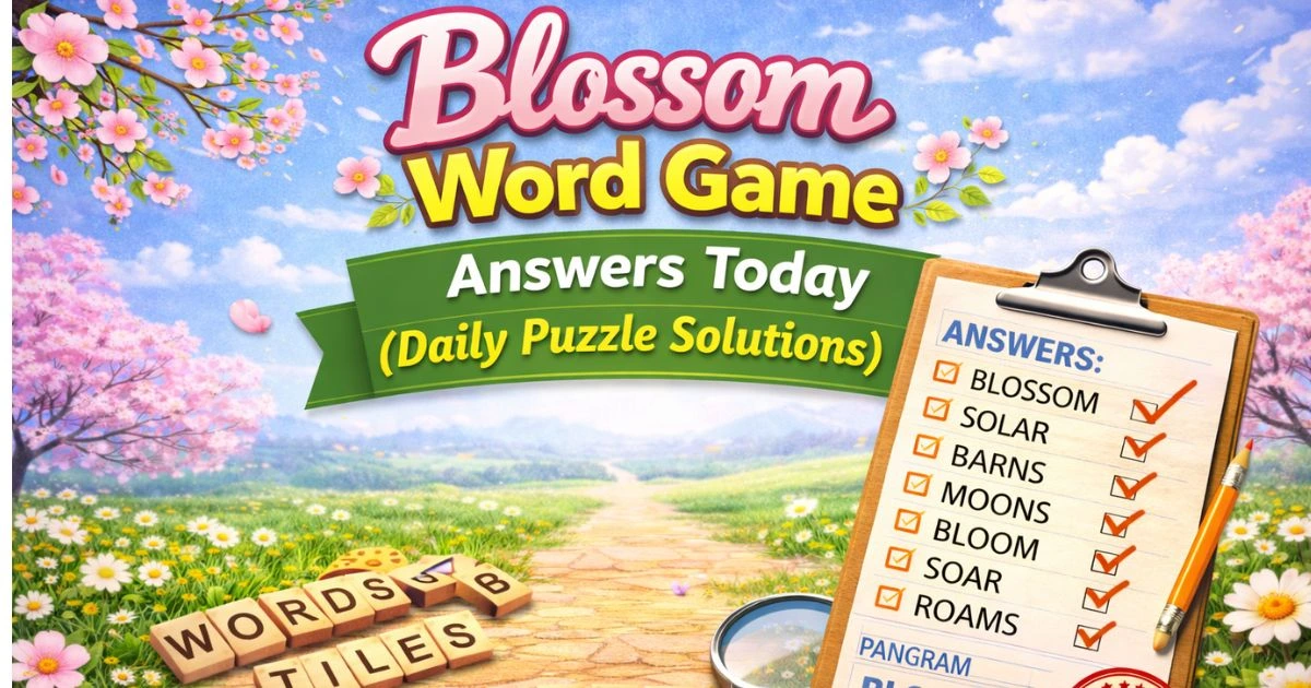 Word game answers with nature background